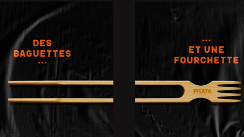 Baguette fourchette un deux en un Baguette fourchette un deux en un